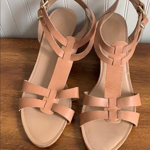 Franco Sarto leather sandals camel/cognac size 9